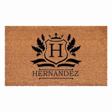 Calloway Mills Monogram Door Mat, Black, Natural, 24 in W x 36 in L 108242436H